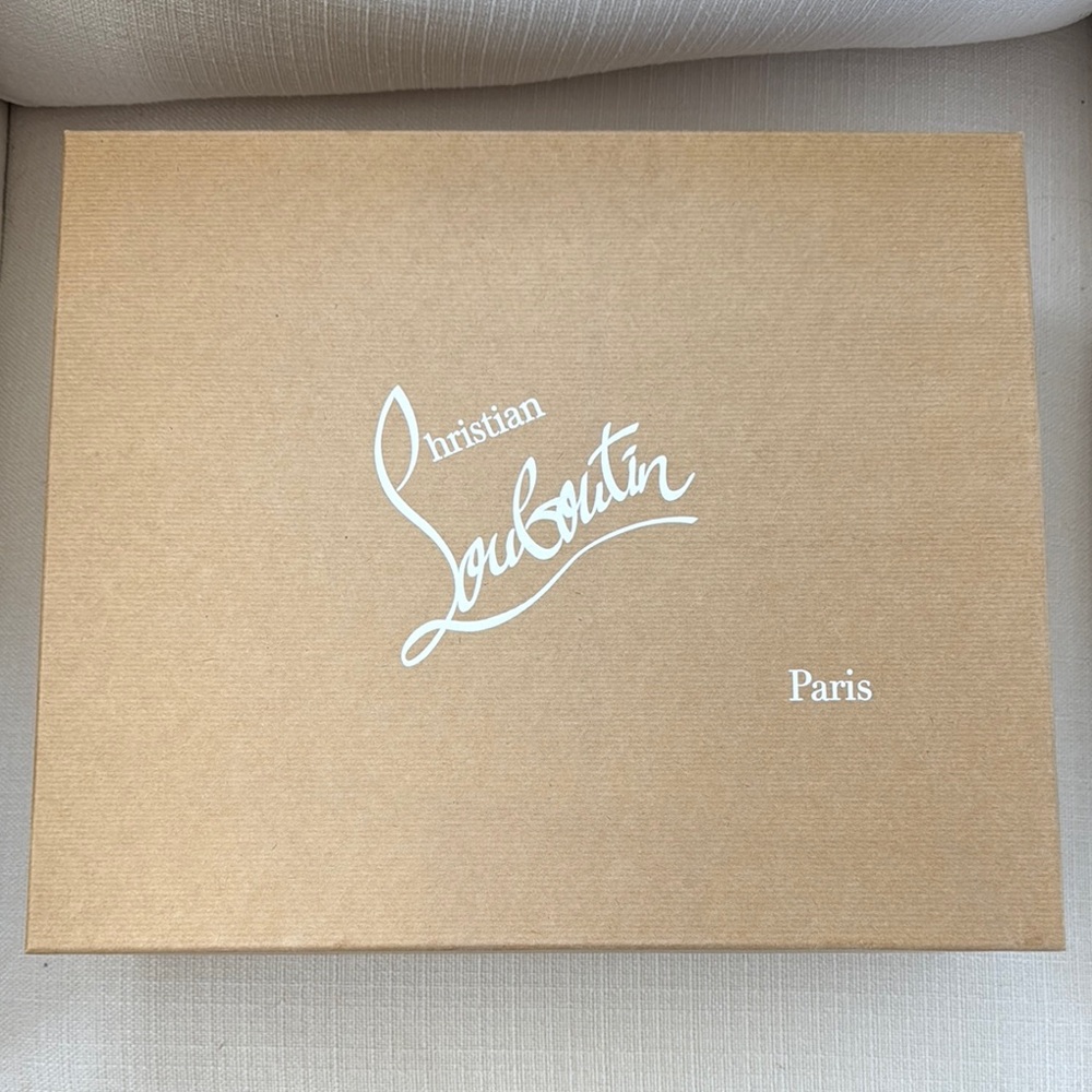 Christian Louboutin Tan Box with White Logo